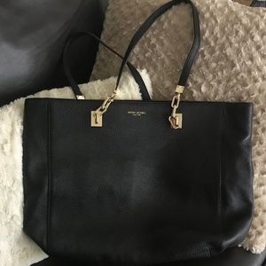 Henri Bendel Black Leather Tote
